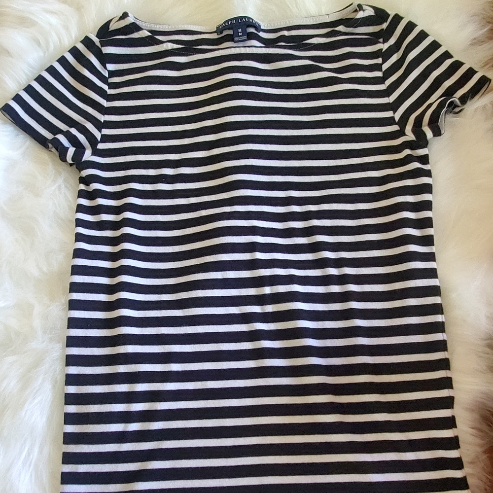 Ralph Lauren women's medium boatneck striped shirt